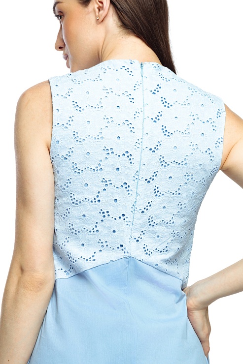 Платье голубое шитье   